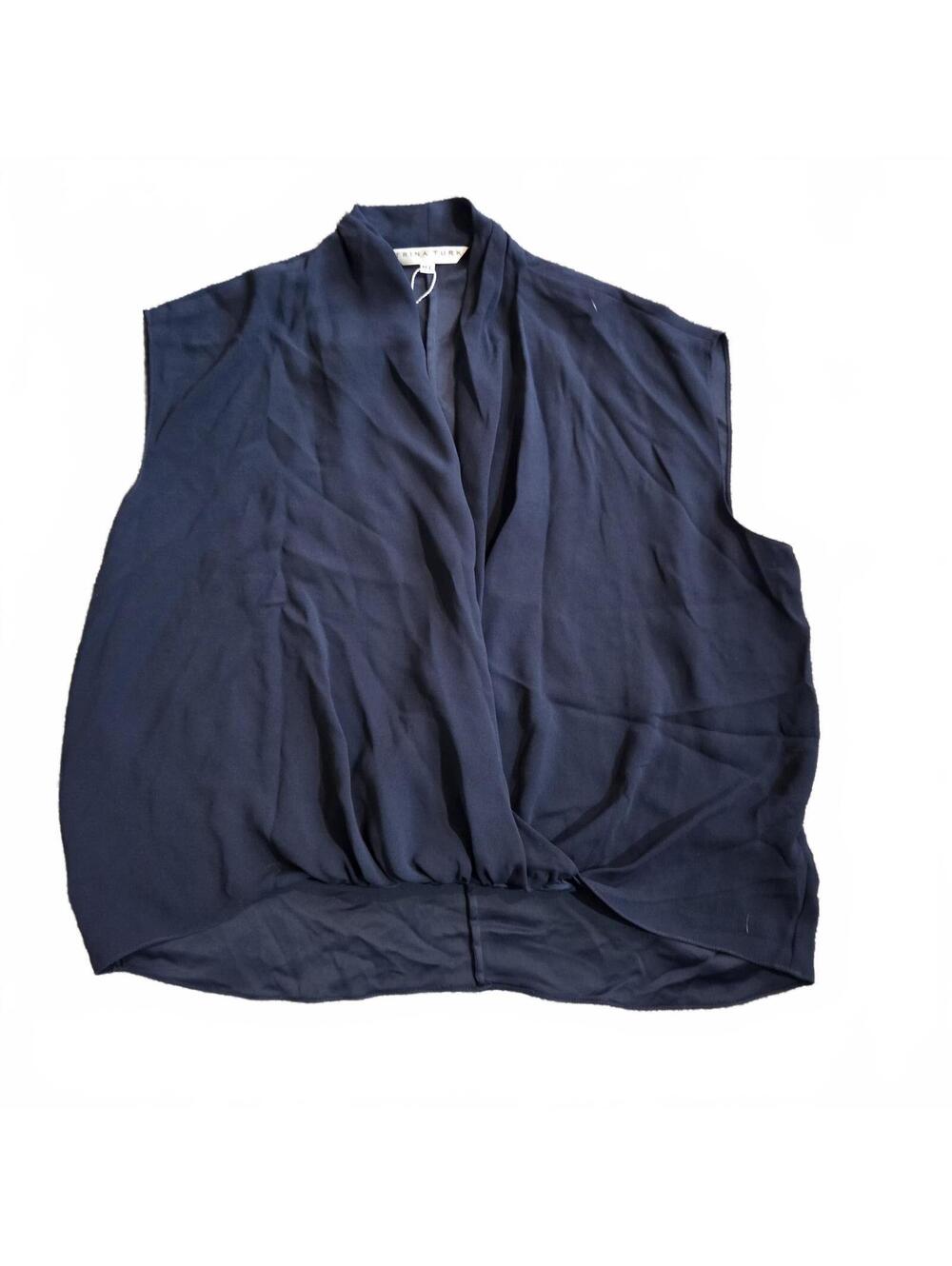 Trina Turk Navy Blue Sleeveless Blouse M/L